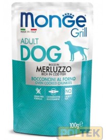 MONGE DOG GRILL BUSTE merluzzo gr.100