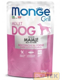 MONGE DOG GRILL BUSTE maiale gr.100