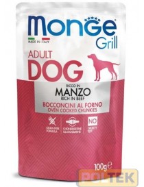 MONGE DOG GRILL BUSTE manzo gr.100