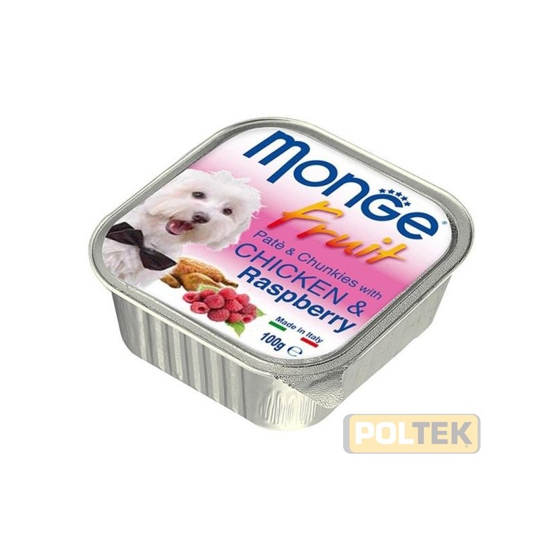 MONGE DOG FRESH FRUIT POLLO/LAMPONI gr.100