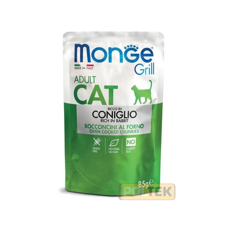 MONGE CAT BUSTA GRILL ADULT CONIGLIO gr 85