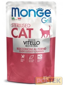MONGE CAT BUSTA GRILL STERILIZED VITELLO gr 85