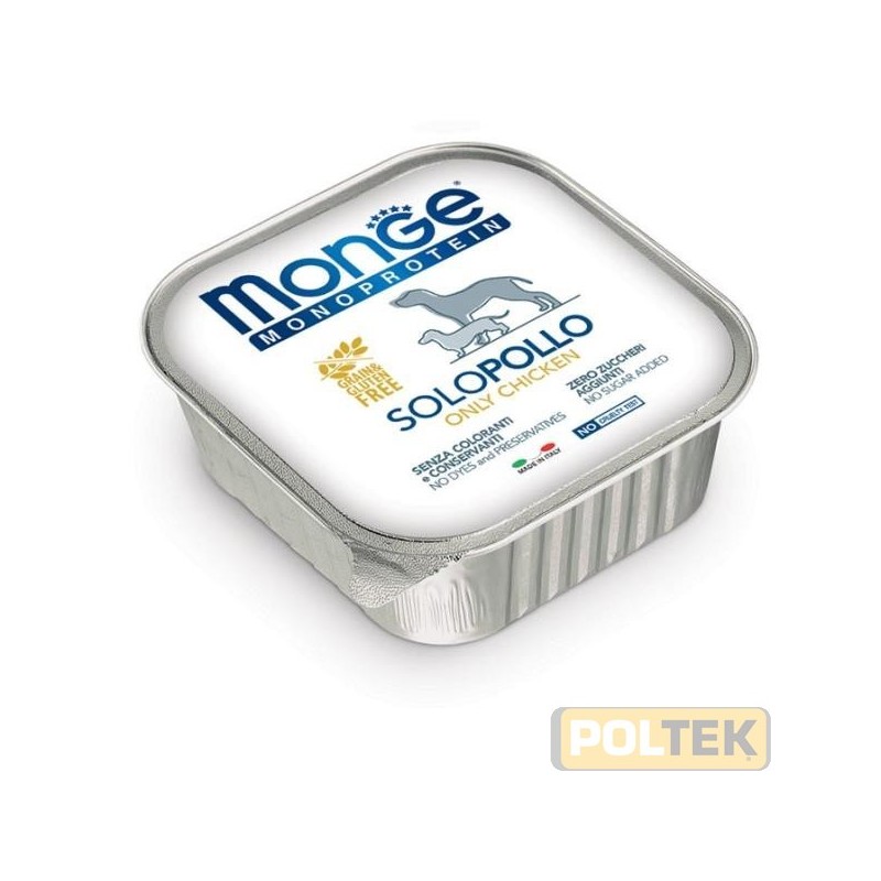 Paté monoproteico superpremium con carni di pollo selezionate di altissima qualità. E’ un prodotto 100% italiano, altamente 