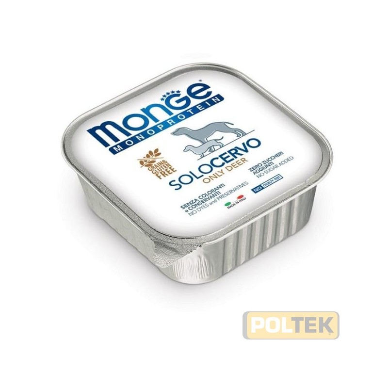 Paté monoproteico superpremium con carni di cervo selezionate di altissima qualità. E’ un prodotto 100% italiano, altamente 