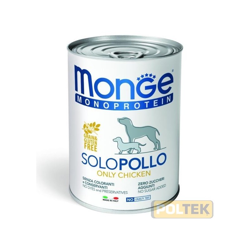 Paté monoproteico superpremium con carni di pollo selezionate di altissima qualità. E’ un prodotto 100% italiano, altamente 