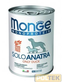 MONGE DOG SOLO gr.400 anatra patè