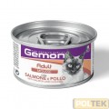 GEMON GATTO UMIDO MOUSSE ADULT SALMONE/POLLO gr.85
