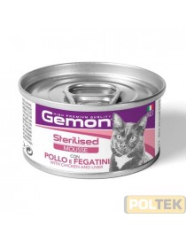 GEMON GATTO UMIDO MOUSSE ADULT POLLO/FEGATO gr.85