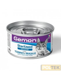 GEMON GATTO UMIDO MOUSSE ADULT TONNO/MAIALE gr.85