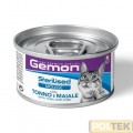 GEMON GATTO UMIDO MOUSSE ADULT TONNO/MAIALE gr.85