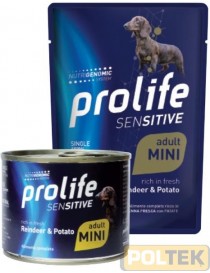 PROLIFE DOG WET BUSTA gr 100 SENSITIVE MINI RENNA & POTAT