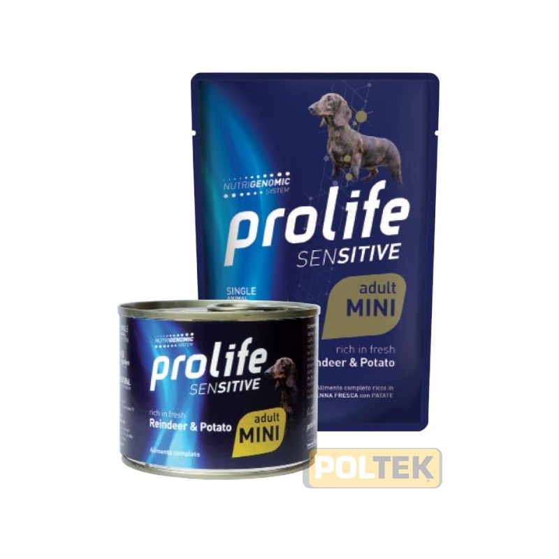 PROLIFE DOG WET BUSTA gr 100 SENSITIVE MINI RENNA & POTAT