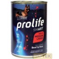 PROLIFE DOG WET LATTINA 400 gr SMART ADULT BEEF & RICE