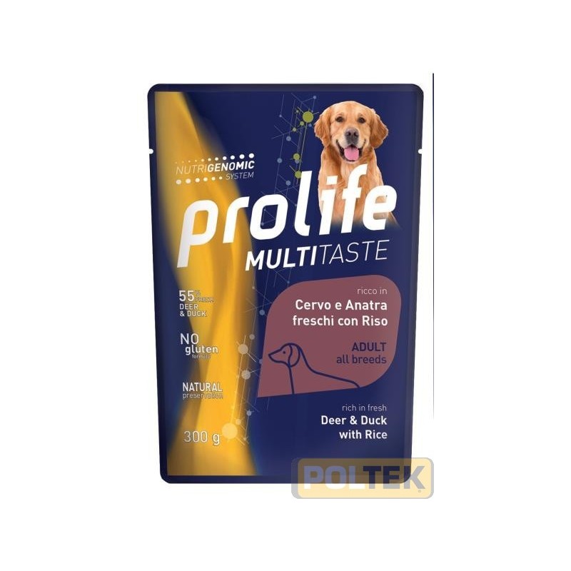 Alimento completo per cani ricco in Carne Fresca di Cervo e Anatra con Riso e Ananas Senza conservanti, coloranti e aromatizzant