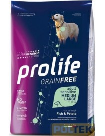 PROLIFE DOG GRAIN FREE SENSITIVE FISH&POTATO M/L kg 10
