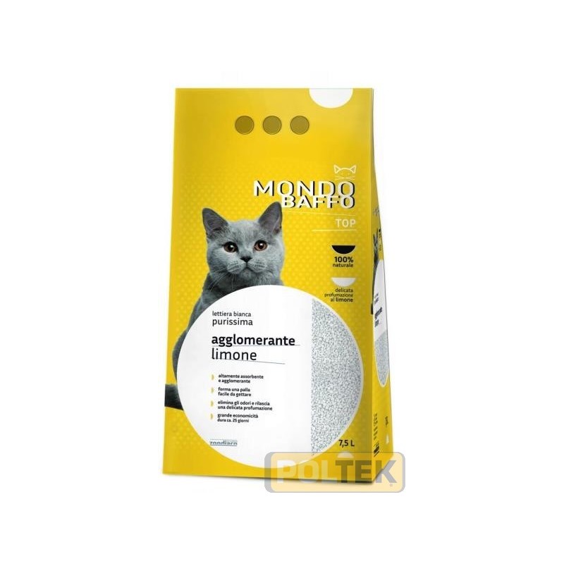 MONDO BAFFO LETTIERA AGGLOMERANTE PROFUMATA 7,5 LT