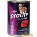 PROLIFE DOG WET LATTINA 400 gr GRAIN FREE SENS BEEF&POTATO