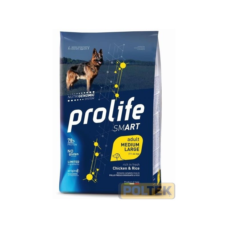 PROLIFE DOG SMART ADULT M/LARGE CHICKEN RICE 12 KG