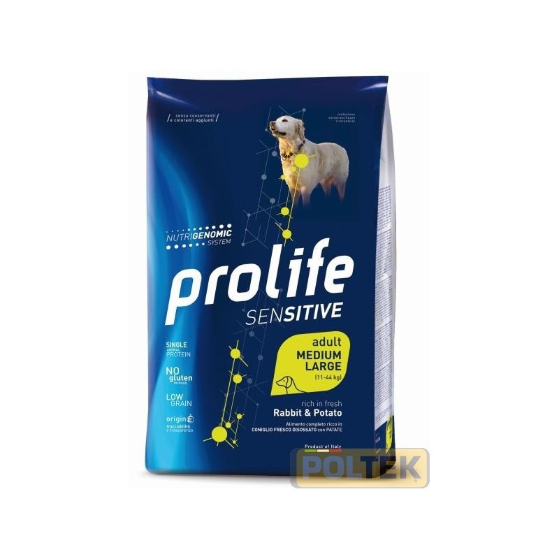 PROLIFE DOG SENSITIVE RABBIT & PATATE 10 KG