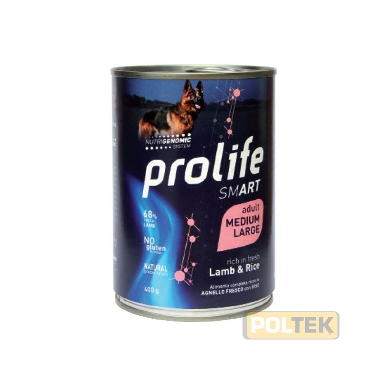 PROLIFE DOG WET LATTINA 400 gr SMART AGNELLO CON RISO