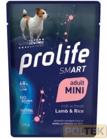 PROLIFE DOG WET BUSTA gr 100 SMART ADULT LAMB & RISO