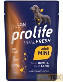 PROLIFE DOG WET BUSTA gr 100 DUALFRESH BUFALO/AGNELLO
