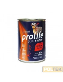 PROLIFE DOG WET LATTINA 400 gr DUALFRESH MANZO/OCA