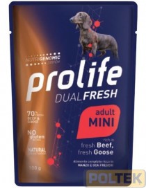 PROLIFE DOG WET BUSTA gr 100 DUALFRESH MANZO/OCA