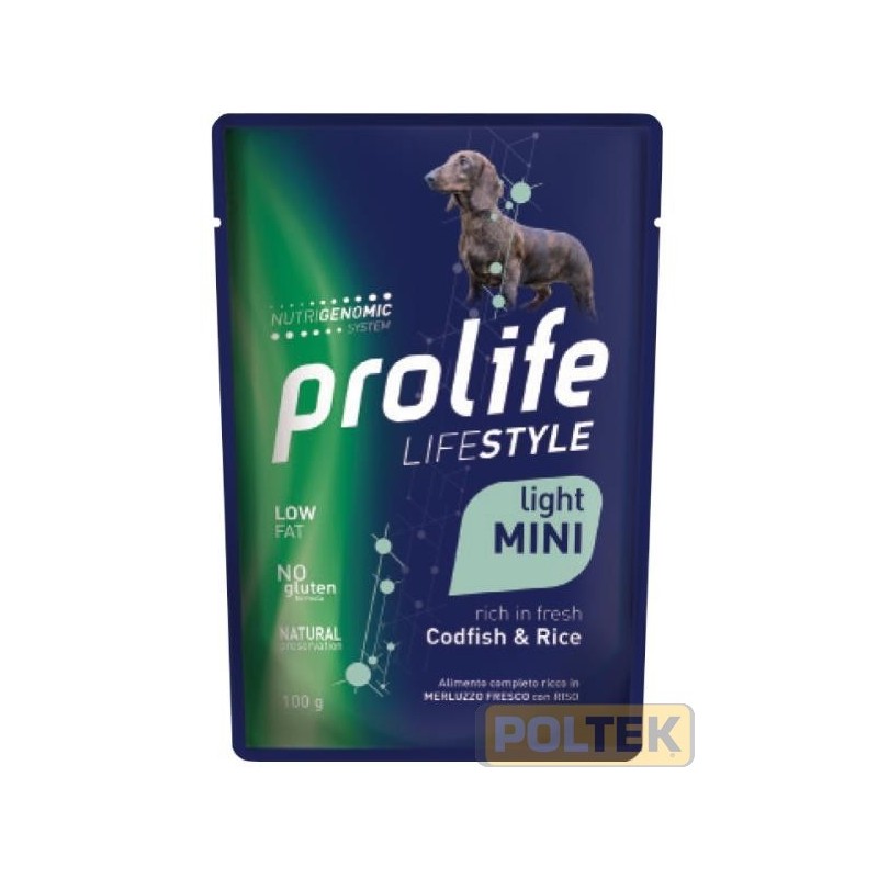 PROLIFE DOG WET BUSTA gr 100 LIFESTYLE CODFISH&RICE