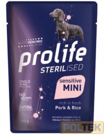 PROLIFE DOG WET BUSTA gr 100 STERILISED PORK & RICE