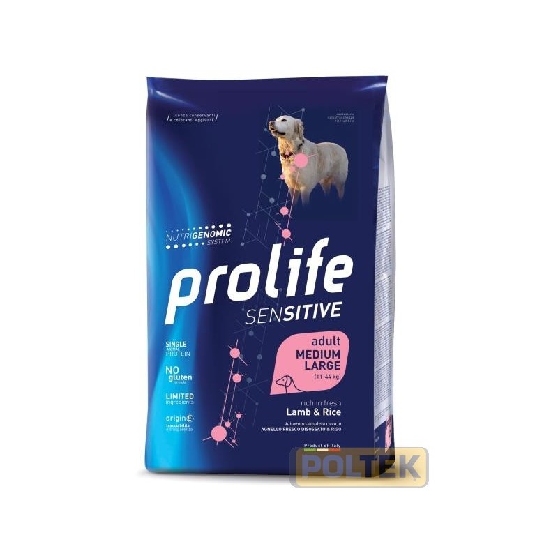 PROLIFE DOG SENSITIVE LAMB & RICE ML 10kg