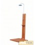 DOCCIA LEGNO CON PEDANA E PORTAOGGETTI 80x80x220