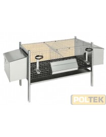 GABBIA CONIGLI DOPPIA FONDO PLAST. cm 154x53x70h