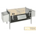 GABBIA CONIGLI DOPPIA FONDO PLAST. cm 154x53x70h