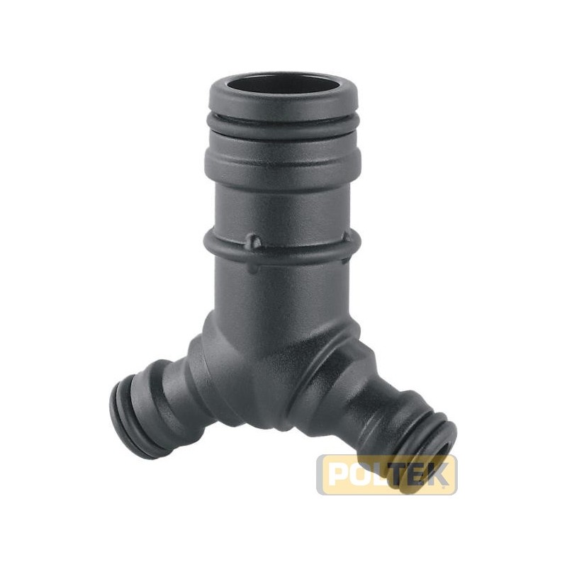 Per unire una linea di tubo con portagomma di grande portata a due linee di tubo con portagomma standard.