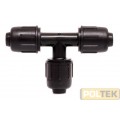RACCORDO C/GHIERA A STRINGERE TEE A 90° mm 16 x 16 x 16