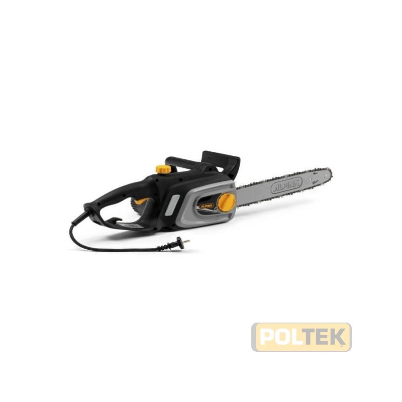 Questa motosega elettrica da 1800 w è equipaggiata con una barra da 35 cm e freno catena a doppia azione, per un peso di soli 5