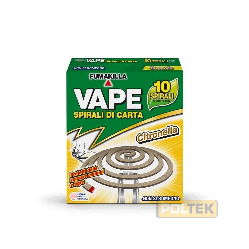 VAPE SPIRALE DI CARTA CITRONELLA (cf. pz.10)