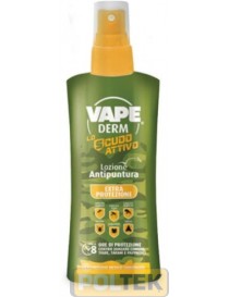 VAPE DERM VIVE "SCUDO ATTIVO" è un repellente multinsetto che dura a lungo: ti protegge da zanzare comuni, zanzare tigre, zanza