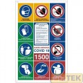CARTELLO CANTIERE 11 SIMBOLI COVID-19 cm 88x138
