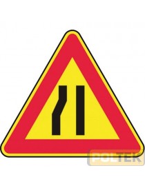 SEGNALE METALLICO TRIANG. STRETTOIA ASIMMETRICA SX cm 90