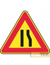 SEGNALE METALLICO TRIANG. STRETTOIA ASIMMETRICA DX cm 90