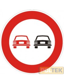 SEGNALE METALLICO TONDO DIVIETO DI SORPASSO cm 60