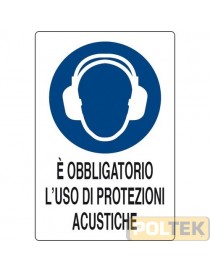 CARTELLO ALL. "OBBLIGO USO CUFFIE" cm 20x30