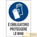 CARTELLO ALL. "OBBLIGO PROTEGGERE MANI" cm 20x30