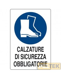CARTELLO ALL. "OBBLIGO CALZATURE SICUREZZA" cm 20x30