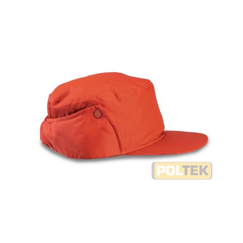 Berretto antifreddo con copri orecchie ed elastico nucale, tessuto traspirante.