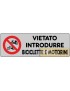 ETICHETTA ADESIVA "VIETATO INTRODURRE BICICLETTE" cm 15x5