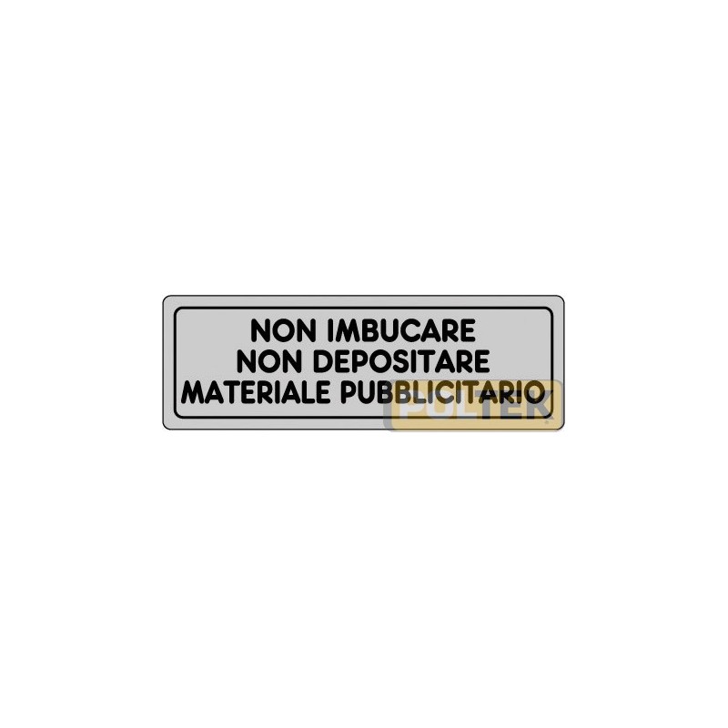 ETICHETTA ADESIVA "NON IMBUCARE" cm 15x5