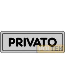 ETICHETTA ADESIVA "PRIVATO" cm 15x5